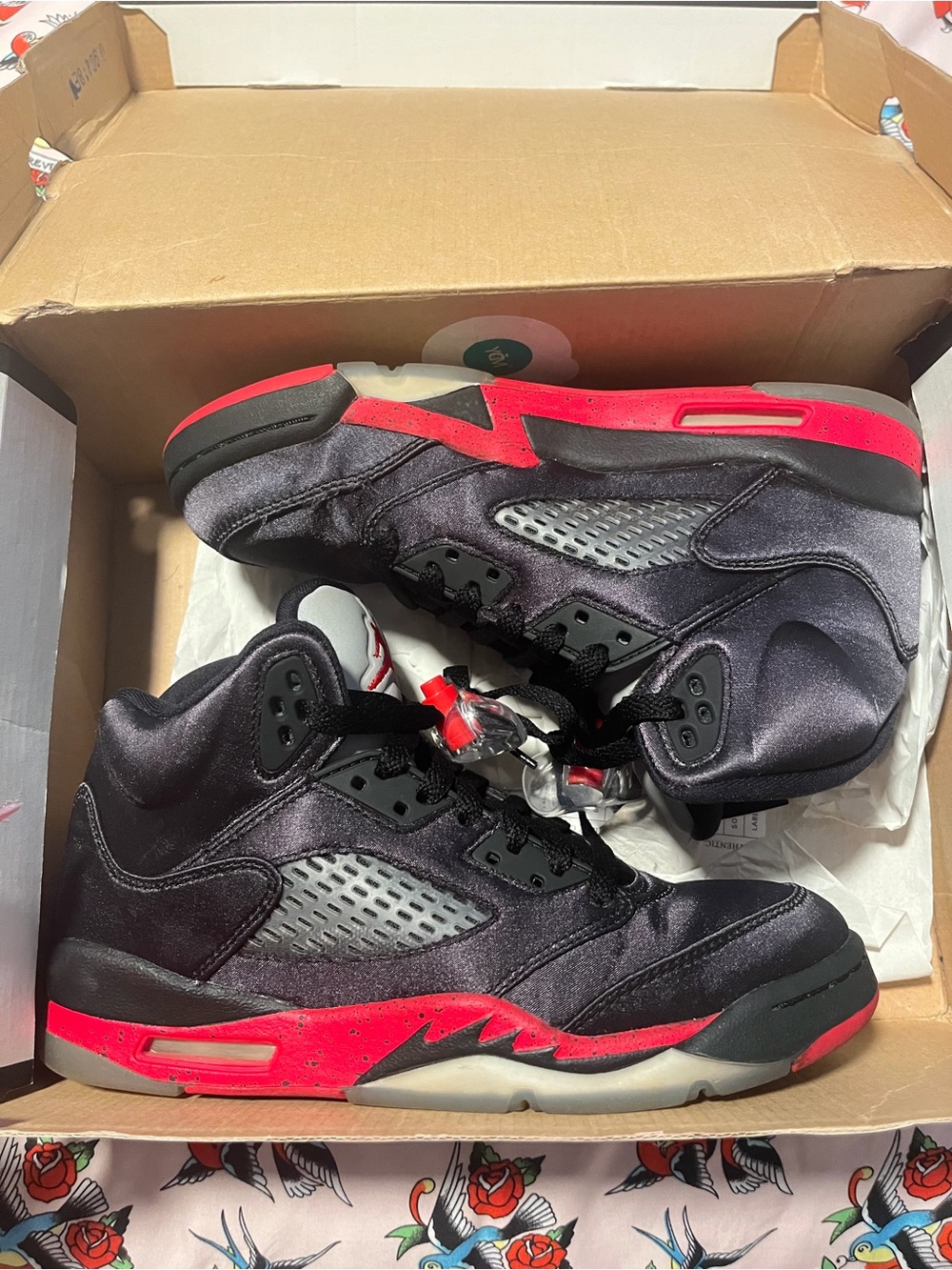 Men's Black and Red Basketball Sneakers